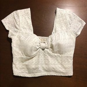 White crop top